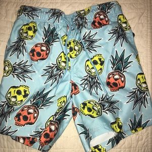 Pineapple Skull Men’s Swim Shorts